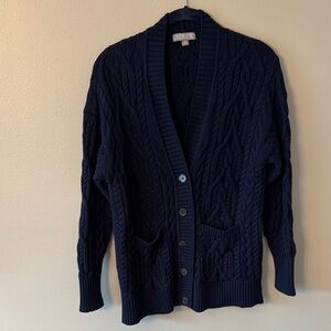 J. Crew navy lightweight cardigan sweater navy medium read